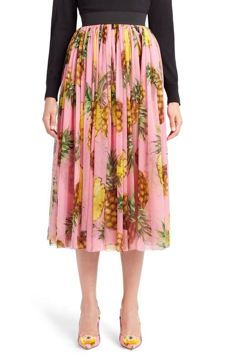 pineapple skirt dolce gabbana|Tulle midi circle skirt with micro.